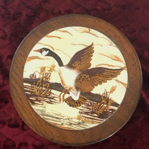 Wood Copper Trinket Box Canada Goose By Rabianim 5x2.5 Inch